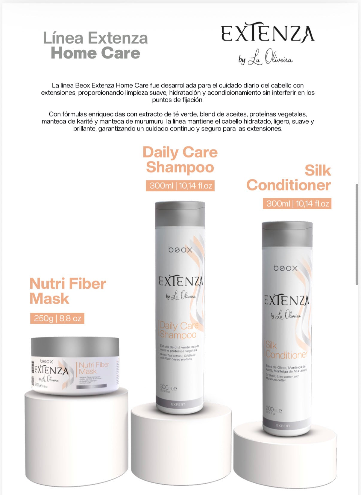 Beox Extenza Home Care Kit for Hair Extensions – 3 Piece Set