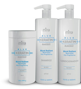 Mirra Blond Silver Hair Treatment blue keratin biorestore