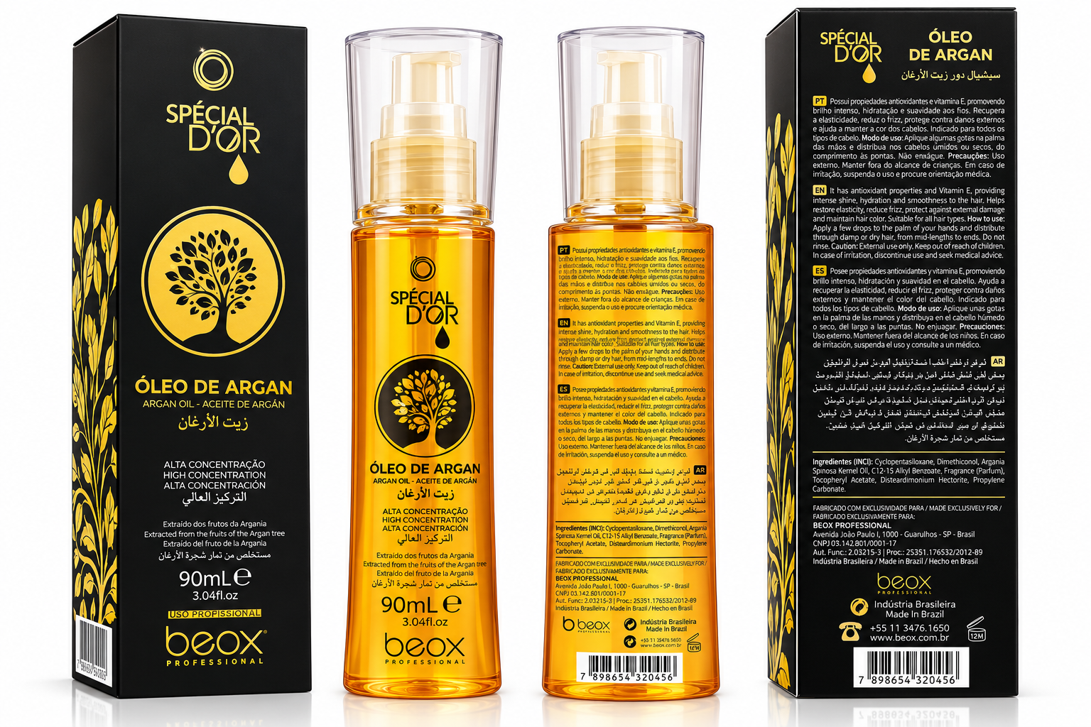 BEOX Spécial D'or Argan Oil 90ml – Shine & Hair Repair