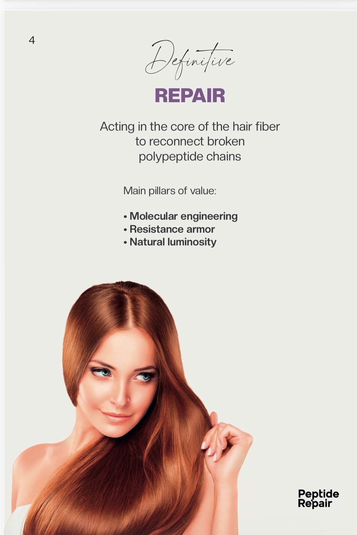Beox Peptide Repair Molecular Hair Repair System for Damaged & Bleached Hair