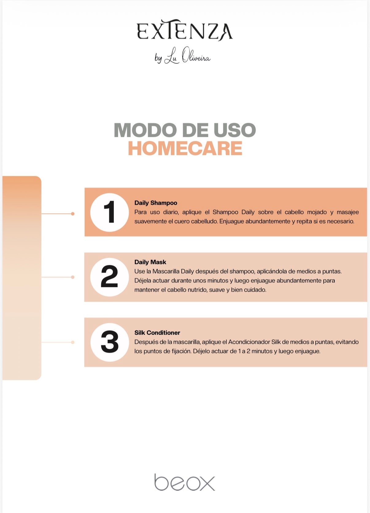 Beox Extenza Home Care Kit for Hair Extensions – 3 Piece Set
