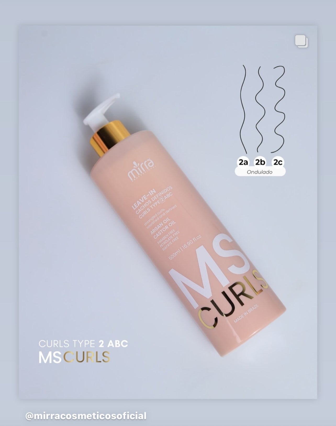 Leave-in MS Curls Miss 500ml mirra type 2