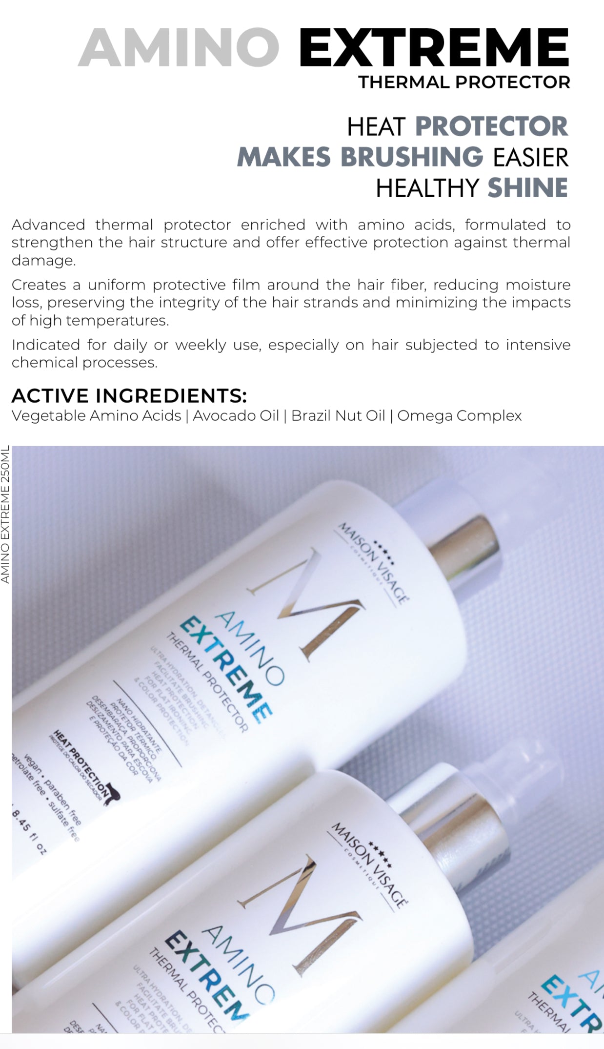 Miracle Amino Spray Hair Treatment Extreme Maison Visage 250ml