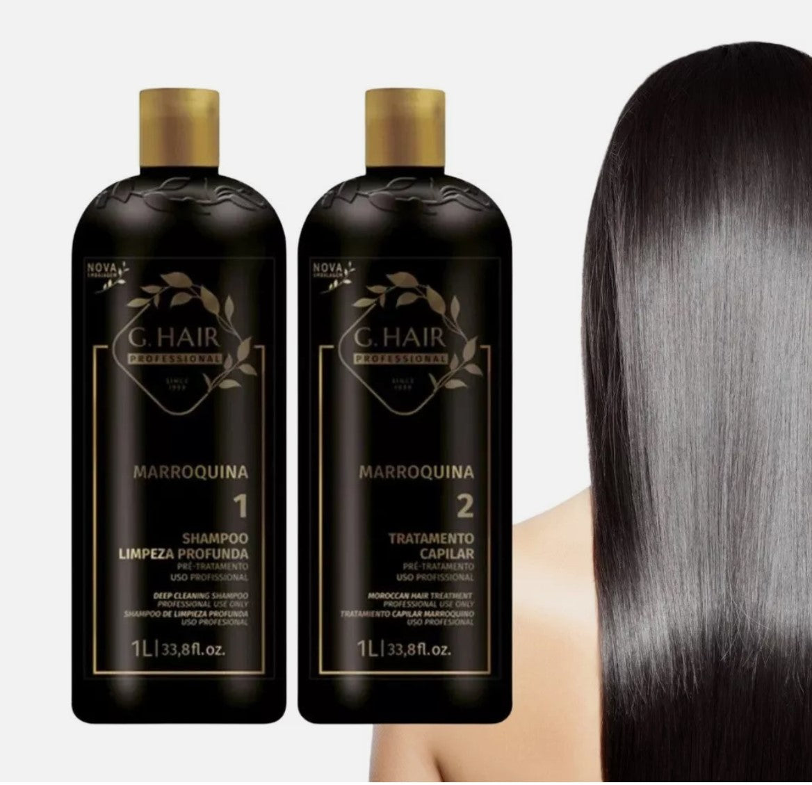 Moroccan Smoothing Keratin Treatment Kit (2 Steps) 33.8oz / 1L each