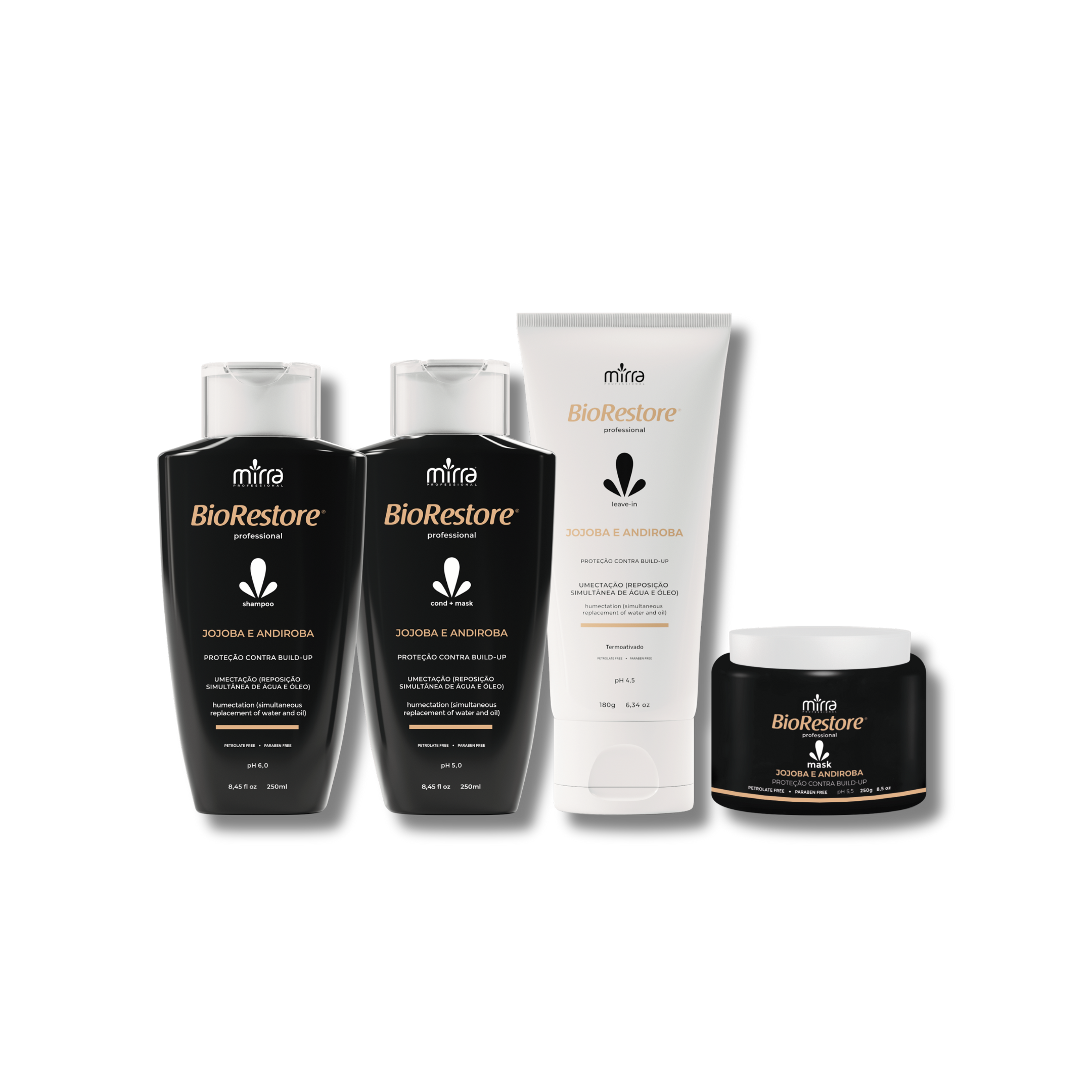 Kit Biorestore Build-up Jojoba e Andiroba Home Care - 4 pieces - Mirra