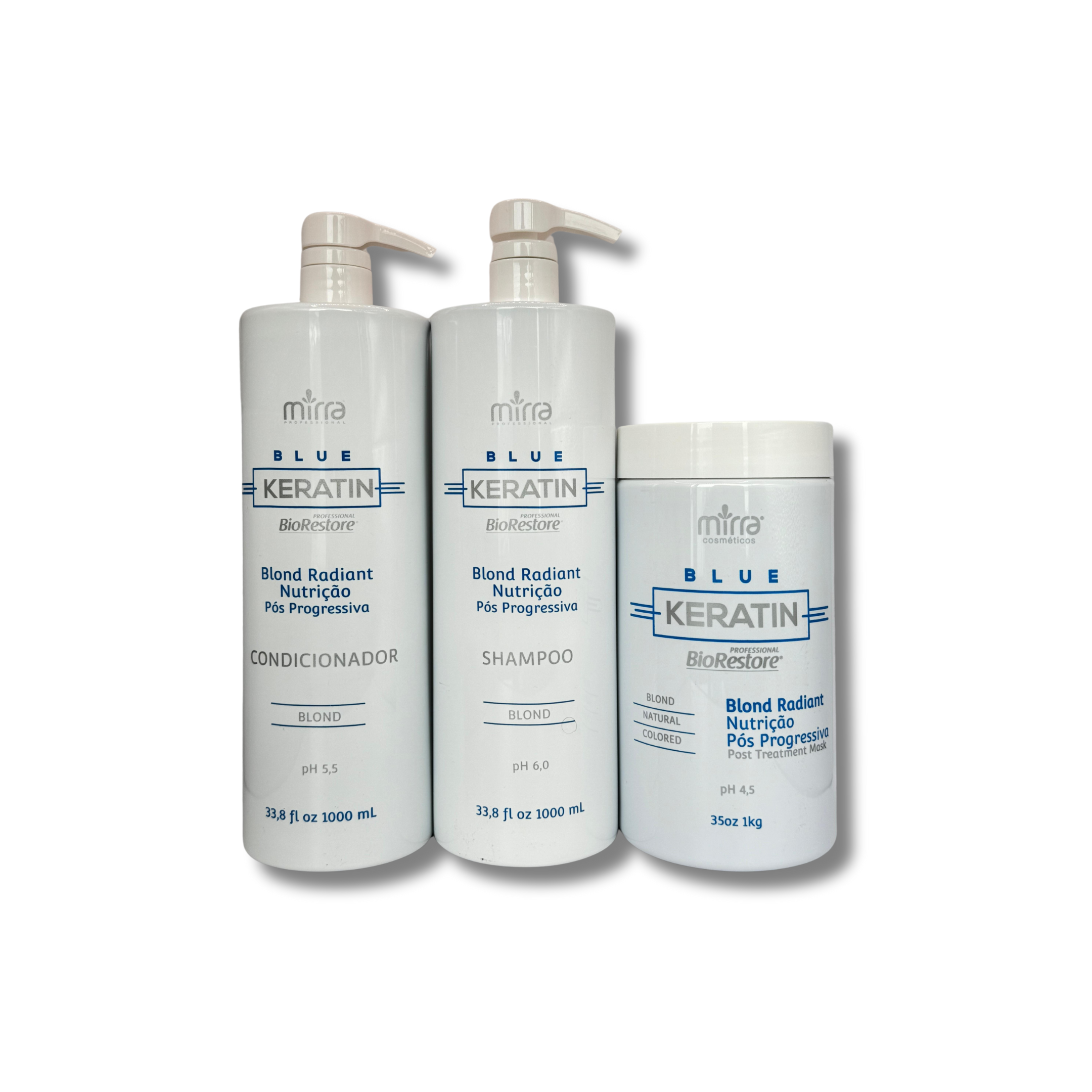Kit Blond Radiant 1L Shampoo + Conditioner + Mask - Mirra